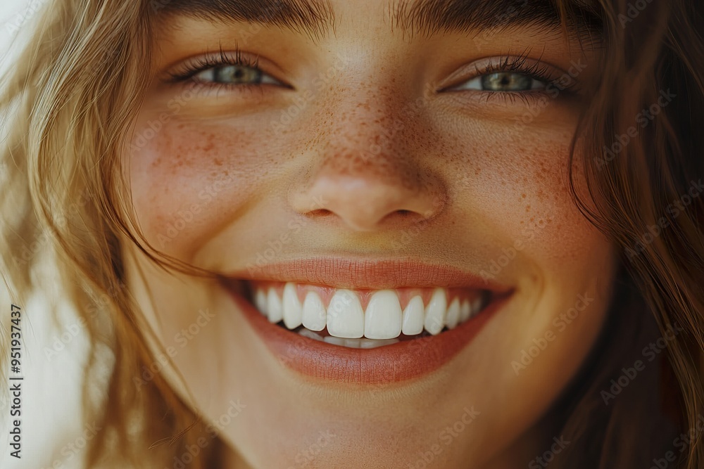Obraz premium Beaming Smile with Flawless White Teeth