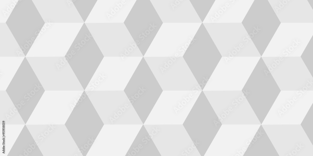 Seamless vector cube triangle geometric tile mosaic wall grid retro digital hexagon technology wallpaper background. white and gray block cube structure backdrop square triangle texture vintage design Seamless vector cube triangle geometric tile mosaic wall grid retro digital hexagon technology wallpaper background. white and gray block cube structure backdrop square triangle texture vintage design