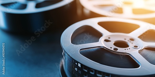 A Close-Up Of A Film Reel In The Foreground