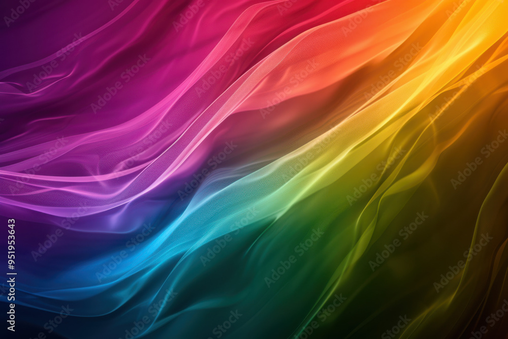 Fototapeta premium close up horizontal abstract illustration of colorful transparent and soft waves background