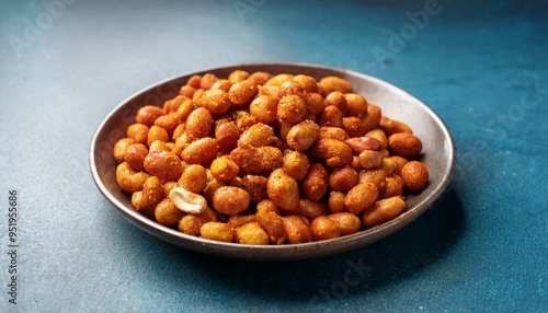 Indian traditional snack spicy peanut also called as peanut masala or masala groundnut