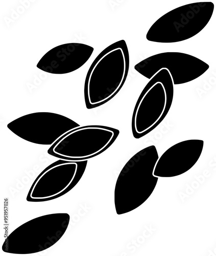 pumpkin seeds (2)food illustration pumpkin silhouette ingredient logo healthy icon natural outline fresh seed nutrition vegetable seeds snack diet vegetarian tasty shape heap protein vegan for vector 