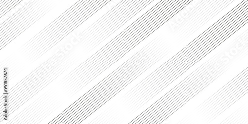 Abstract thin black and white gradient silver tech stripe diagonal line vector carve wave minimal texture. vector illustration monochrome stripe pattern technology web graphic design.