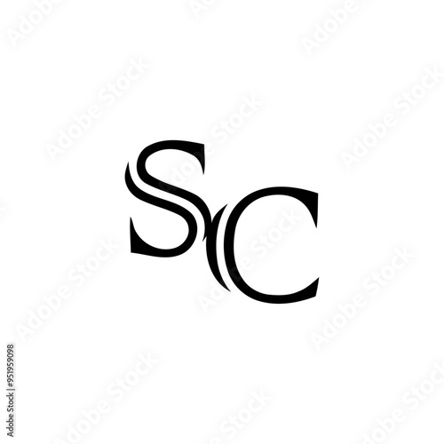 sc modern logo design photo