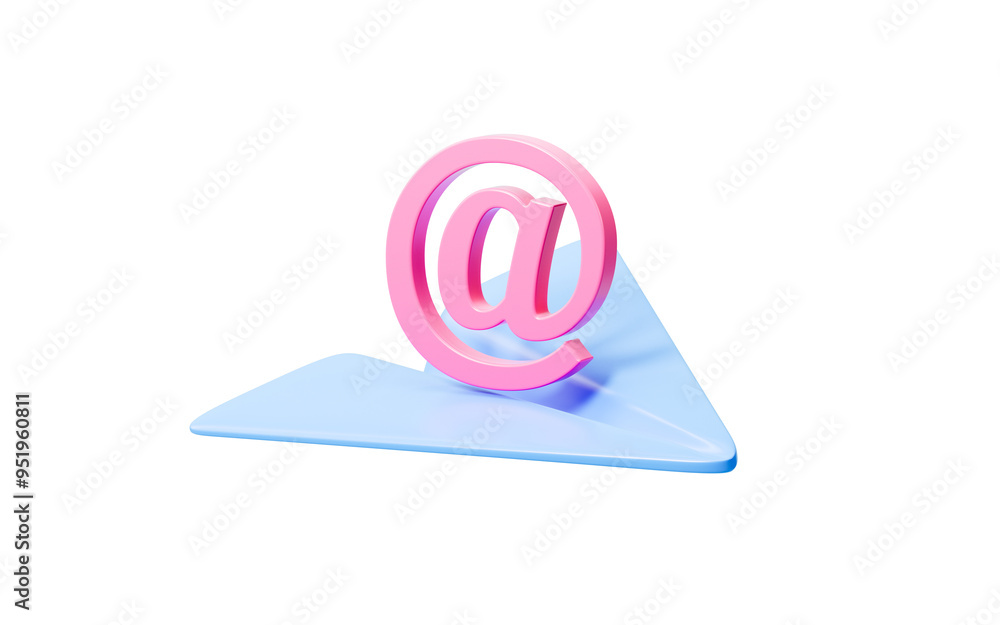 An email on the paper plane, mail service, 3d rendering. An email on the paper plane, mail service, 3d rendering.