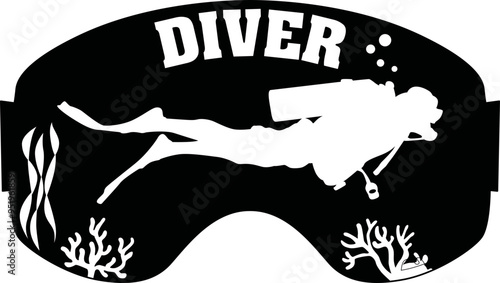 Scuba Diving Diver Cricut and Silhouette SVG file