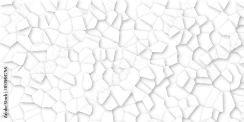 Abstract vector design 3d digital background white broken glass effect wall crack broken wall. Random lines decay grungy texture desolate distressed plates