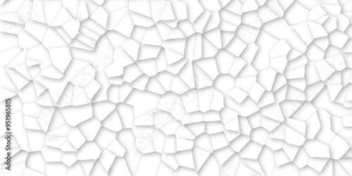 Abstract vector design 3d digital background white broken glass effect wall crack broken wall. Random lines decay grungy texture desolate distressed plates