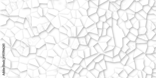 Abstract vector design 3d digital background white broken glass effect wall crack broken wall. Random lines decay grungy texture desolate distressed plates