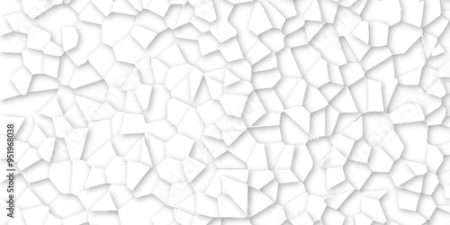 Abstract vector design 3d digital background white broken glass effect wall crack broken wall. Random lines decay grungy texture desolate distressed plates