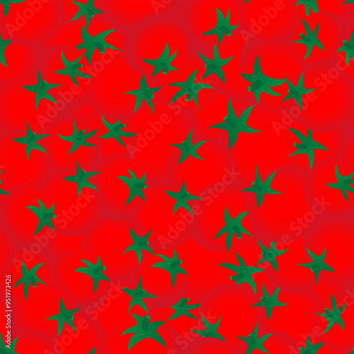 Seamless pattern with hand drawn red tomatoes. Fresh organic vegetable, healthy food, nutricion concept.