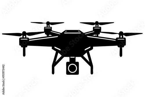 drone silhouette vector illustration