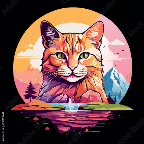 Cat t-shirt design for cat Lovers, Cat Craft Design.