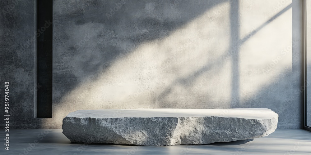 Minimalist Product Display Podium with Gray Background Minimalist Product Display Podium with Gray Background