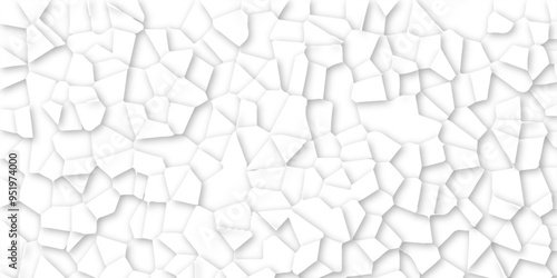 Abstract vector design 3d digital background white broken glass effect wall crack broken wall. Random lines decay grungy texture desolate distressed plates