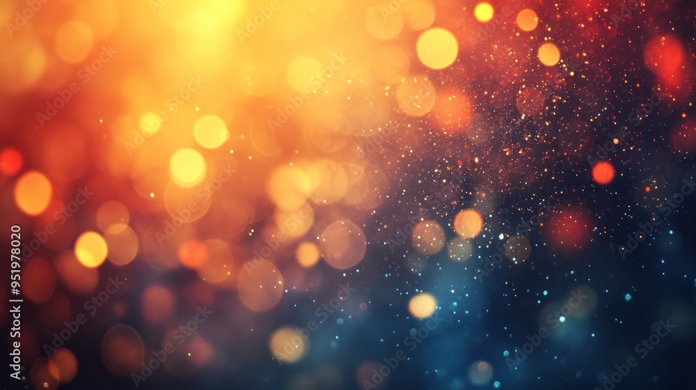 Abstract Bokeh Background with Warm and Cool Tones Abstract Bokeh Background with Warm and Cool Tones
