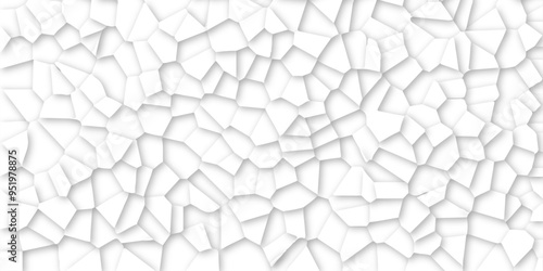 Abstract vector design 3d digital background white broken glass effect wall crack broken wall. Random lines decay grungy texture desolate distressed plates