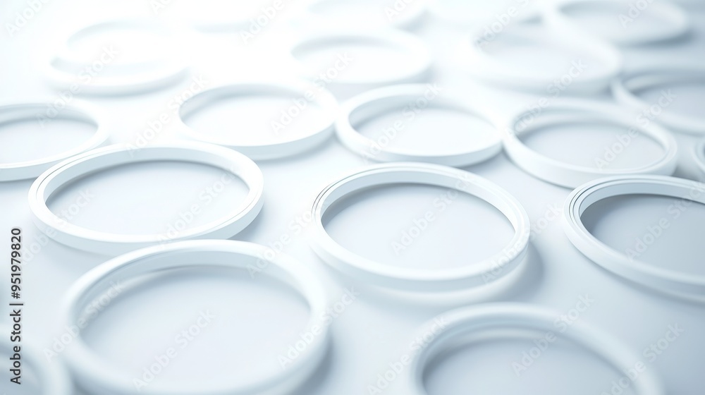 A series of interlocking circles forming a complex pattern A series of interlocking circles forming a complex pattern