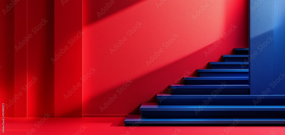 A graphic layout that plays with perspective and scale to create depth A graphic layout that plays with perspective and scale to create depth