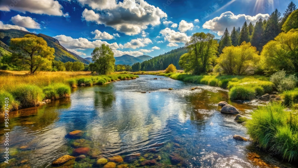 Obraz premium * Primary concept: Shallow river