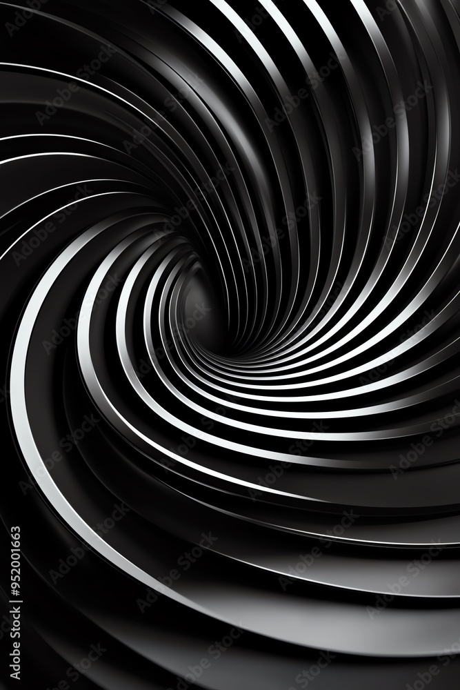 Fototapeta premium Abstract black and white swirl background