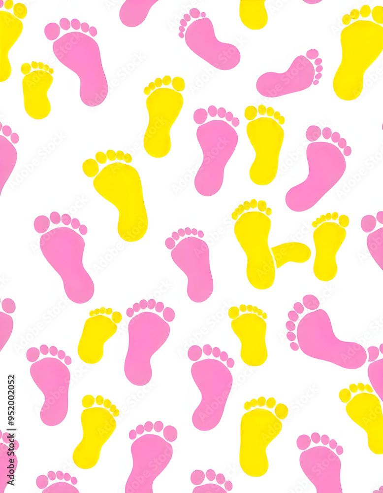 pattern with footprints pattern with footprints