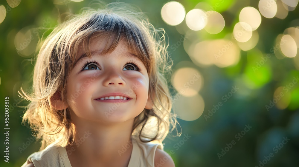 80. A child expressing shyness with a timid smile and looking away 80. A child expressing shyness with a timid smile and looking away