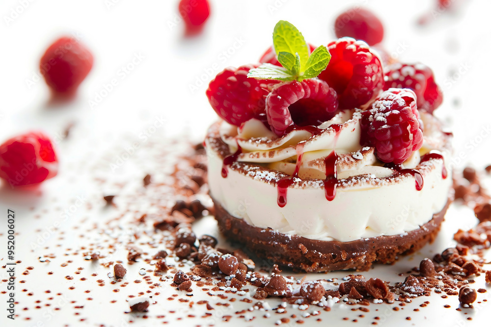 Picture of a elegant chocolate cake generative AI