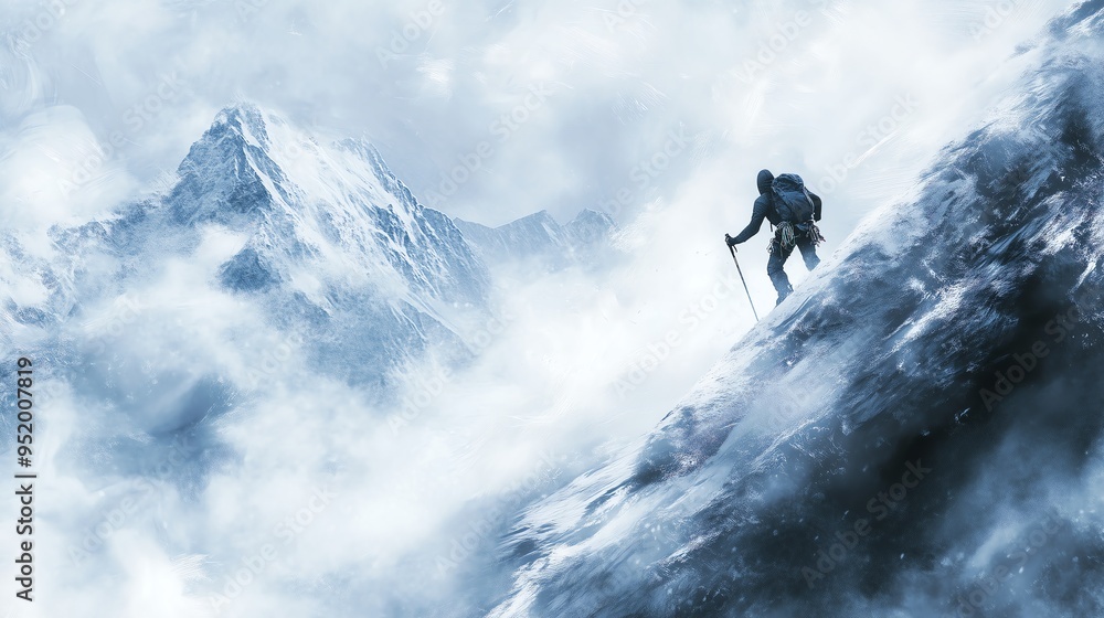 Conquering the Alpine Ridge: A Climber's Battle Against the Storm Conquering the Alpine Ridge: A Climber's Battle Against the Storm