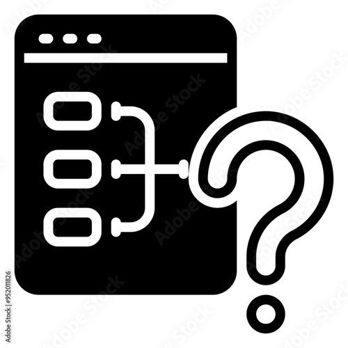 confusion icon, glyph icon style