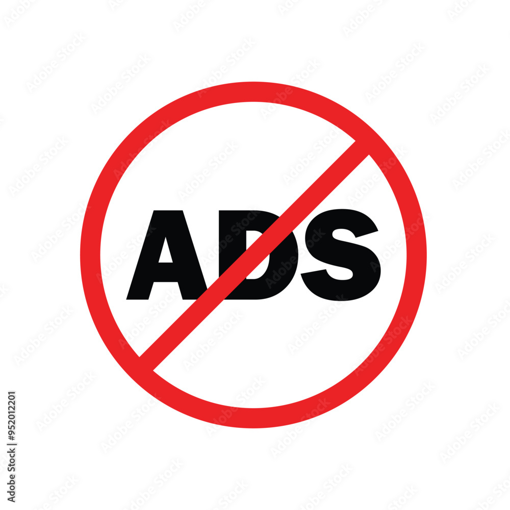 no ads, add blocker sign design template no ads, add blocker sign design template