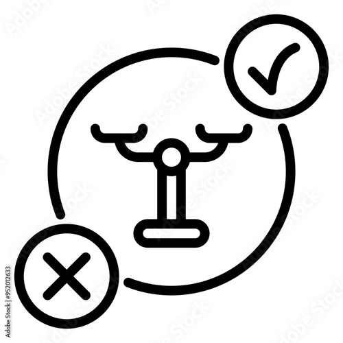 pros and cons icon, line icon style