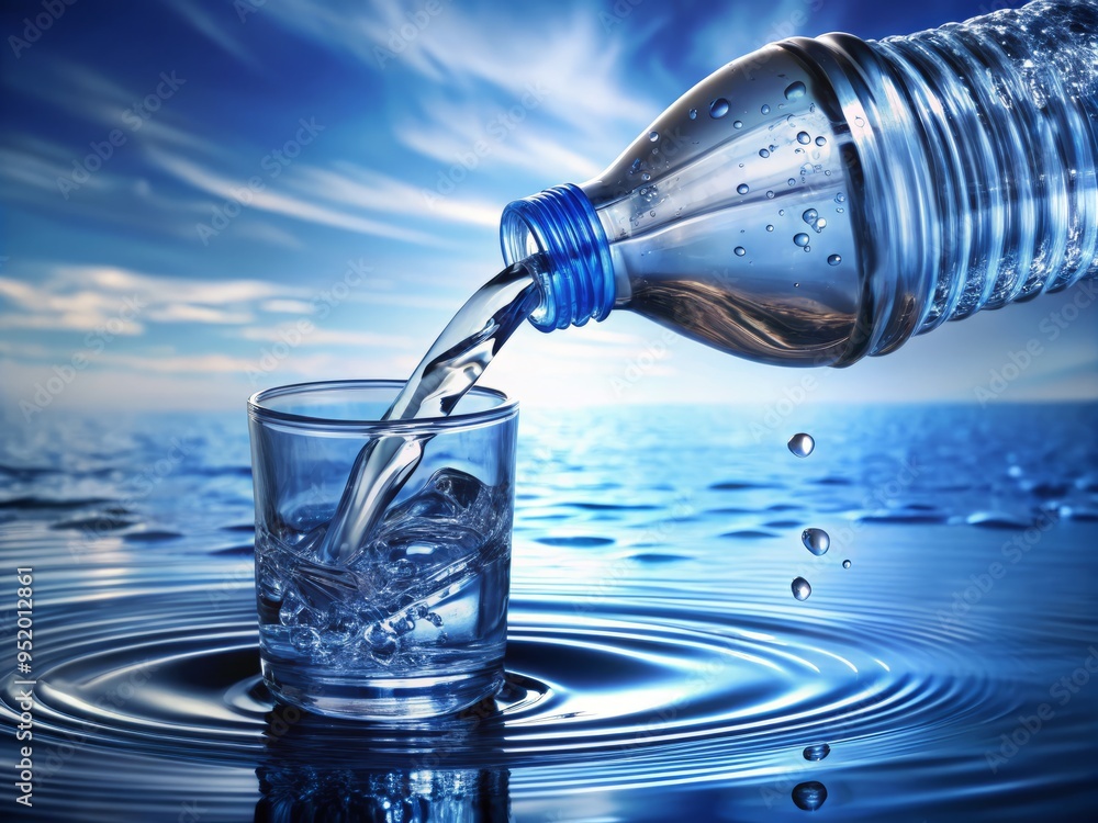 Clear water flows gently into the transparent bottle, slowly filling it up as the liquid level rises with each passing moment, a soothing sight. Clear water flows gently into the transparent bottle, slowly filling it up as the liquid level rises with each passing moment, a soothing sight.