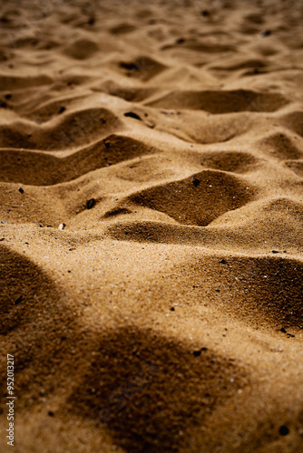 Sand on the beech, close up dunes