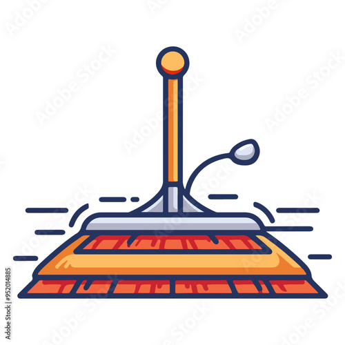 Carpet sweeper icon vector