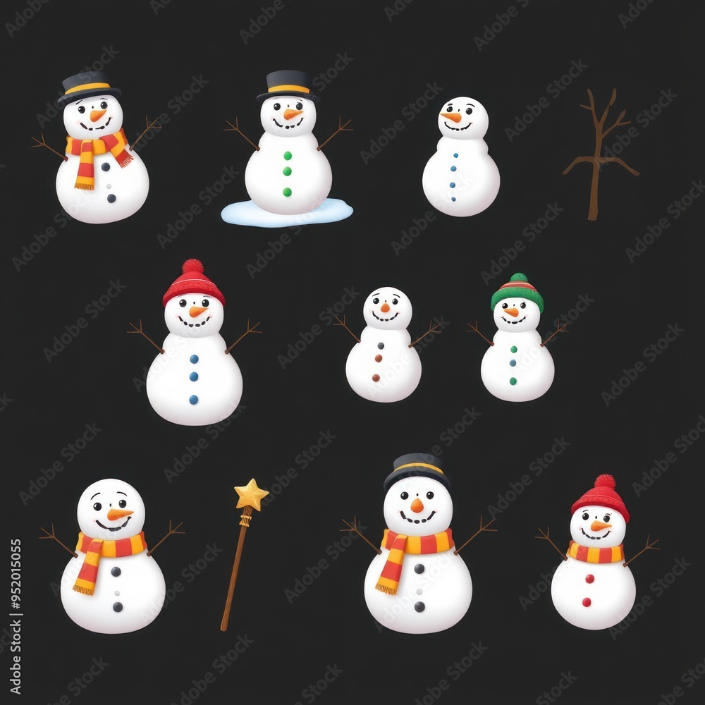 merry christmas icon set new design merry christmas icon set new design