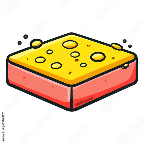 Cleaning sponge icon in vector