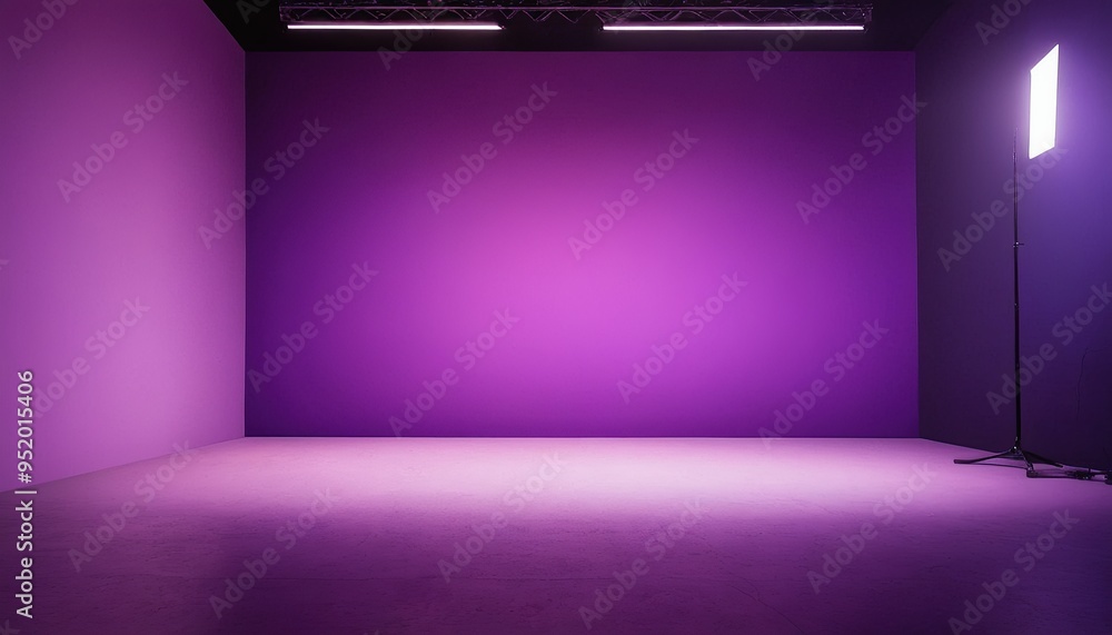Empty Studio 3d exhibition background - pastel lavender purple and blue colored stage with soft natural spotlights, crystal caustics light refraction effect, natural shadows341 Empty Studio 3d exhibition background - pastel lavender purple and blue colored stage with soft natural spotlights, crystal caustics light refraction effect, natural shadows341