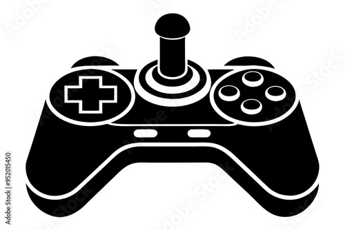 joystick icon silhouette vector illustration