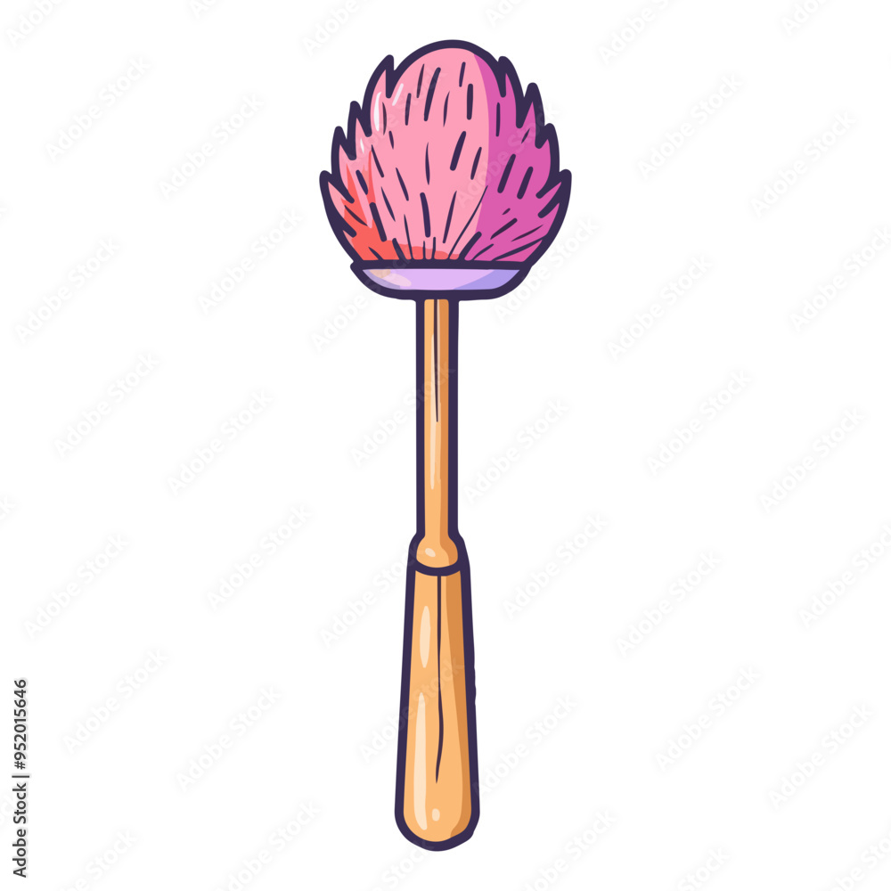 Dusting bursh in vector Dusting bursh in vector