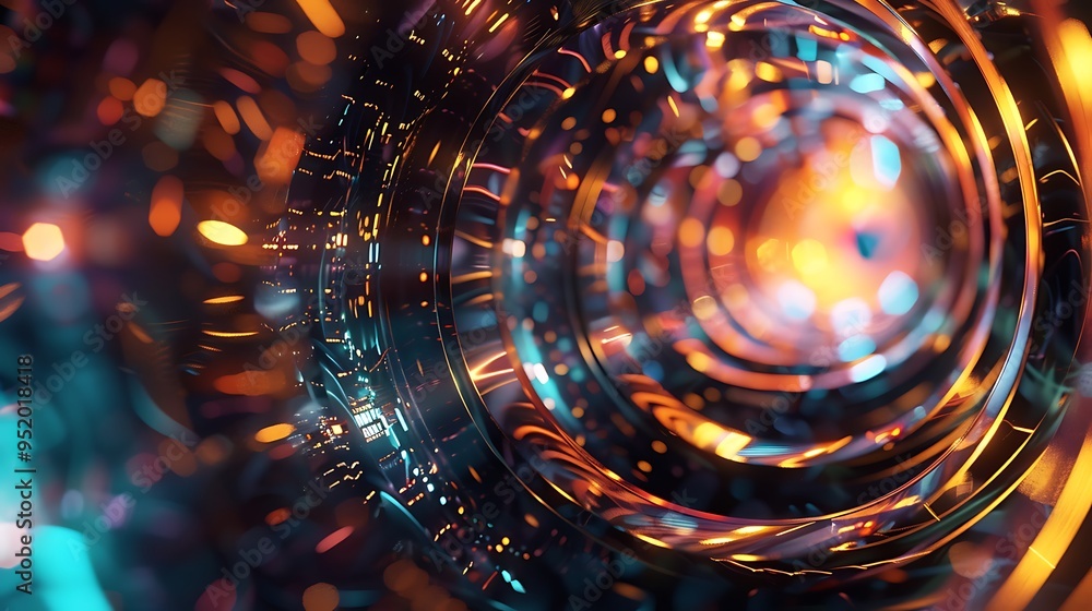 A dynamic abstract scene with interlocking rings and angular shapes, creating a complex pattern of overlapping dimensions and perspectives. 8k UHD, suitable for high-quality printing or digital A dynamic abstract scene with interlocking rings and angular shapes, creating a complex pattern of overlapping dimensions and perspectives. 8k UHD, suitable for high-quality printing or digital