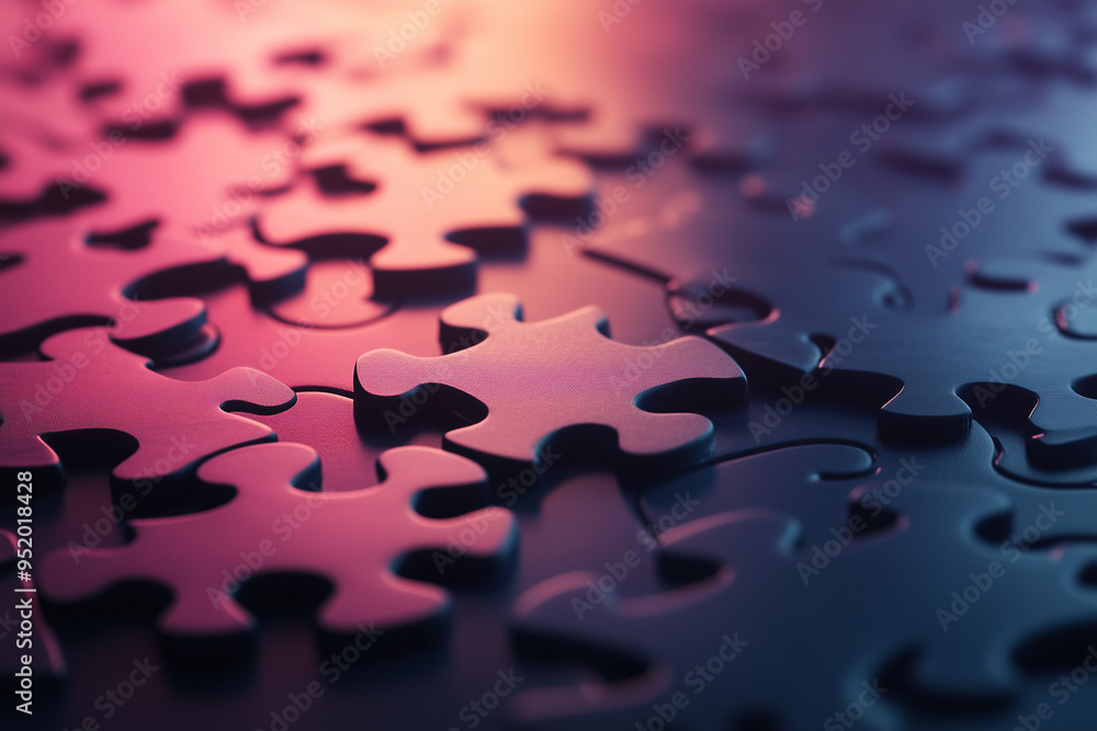 Game Night Ready: Puzzle Pieces Scattered on a Gradient Grey Board Game Night Ready: Puzzle Pieces Scattered on a Gradient Grey Board