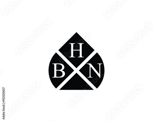 BHN Logo design vector template. BHN photo