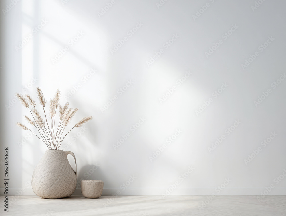 Minimalist tranquil room with a large window filling the room with natural light and minimal furniture or decor. Minimalist tranquil room with a large window filling the room with natural light and minimal furniture or decor.