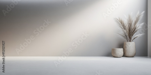 Wallpaper Mural Minimalist tranquil room with a large window filling the room with natural light and minimal furniture or decor. Torontodigital.ca