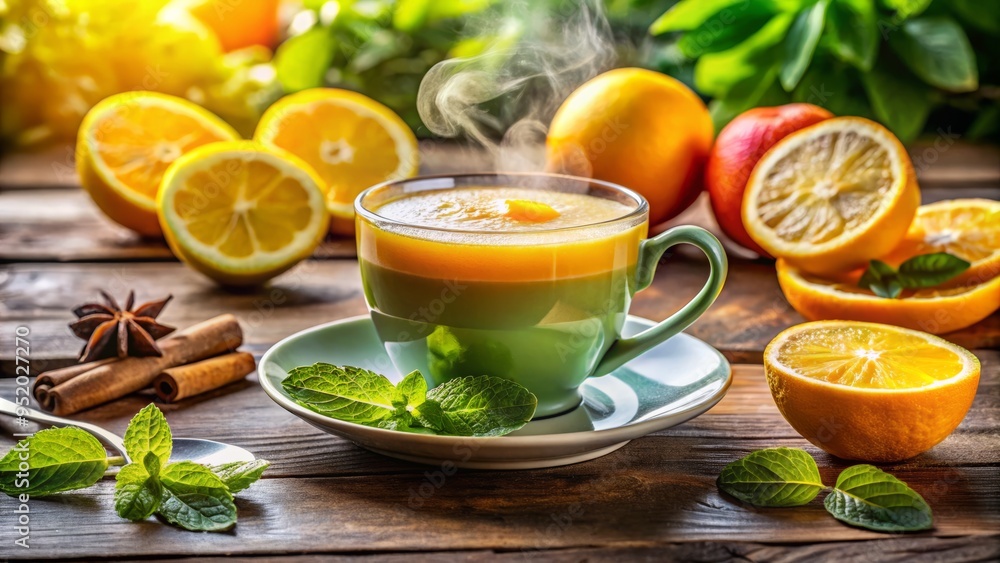 Bursting with tropical flavors, a zesty blend of citrus and spicy notes awakens senses, stimulating energy and refreshing bodies for a revitalizing day ahead. Bursting with tropical flavors, a zesty blend of citrus and spicy notes awakens senses, stimulating energy and refreshing bodies for a revitalizing day ahead.