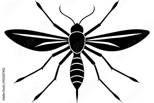 Mosquito silhouette vector illustration