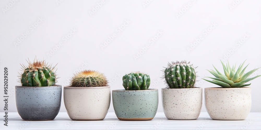 cactus Planted in small ceramic pots. with copy space image. Place for adding text or design cactus Planted in small ceramic pots. with copy space image. Place for adding text or design