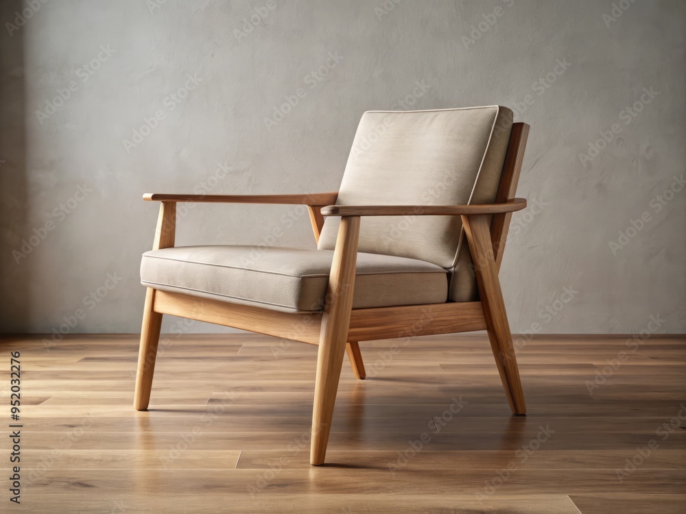 a photo image of a sleek wooden accent chair with simple lines, minimalist design, and natural wood tones a photo image of a sleek wooden accent chair with simple lines, minimalist design, and natural wood tones