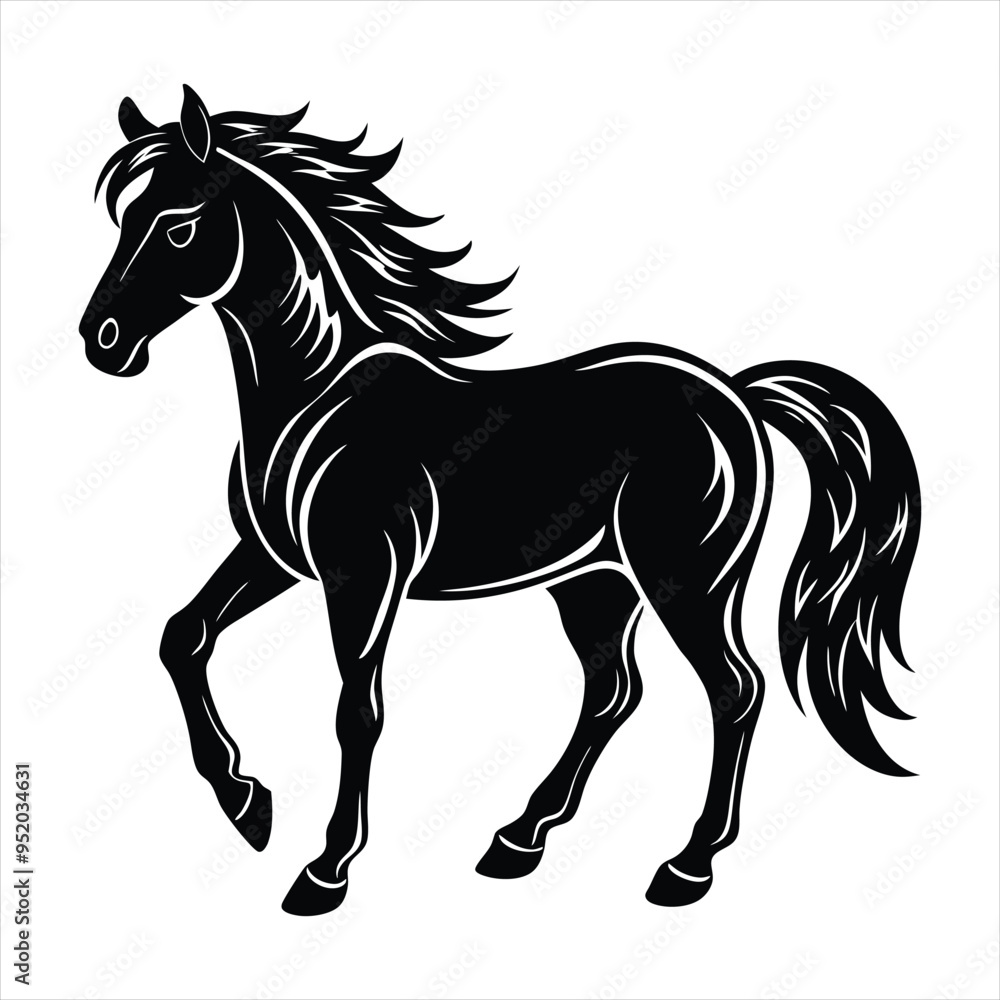 Obraz premium Horse silhouette vector
